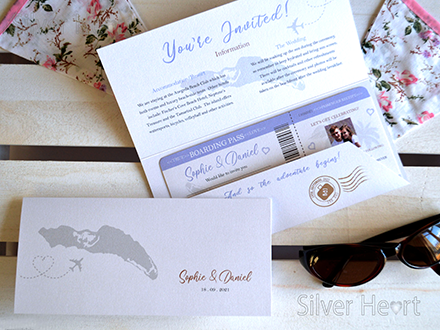 Wallet and Boarding Pass Wedding Invitations